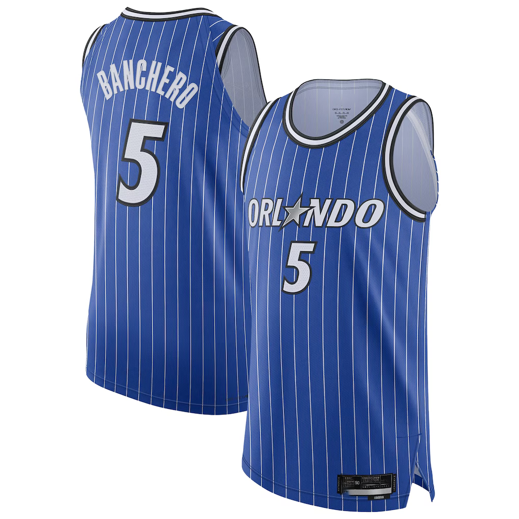Trusc O.Magic #5 Paolo Banchero Blue Authentic Player Jerseys - Icon Edition