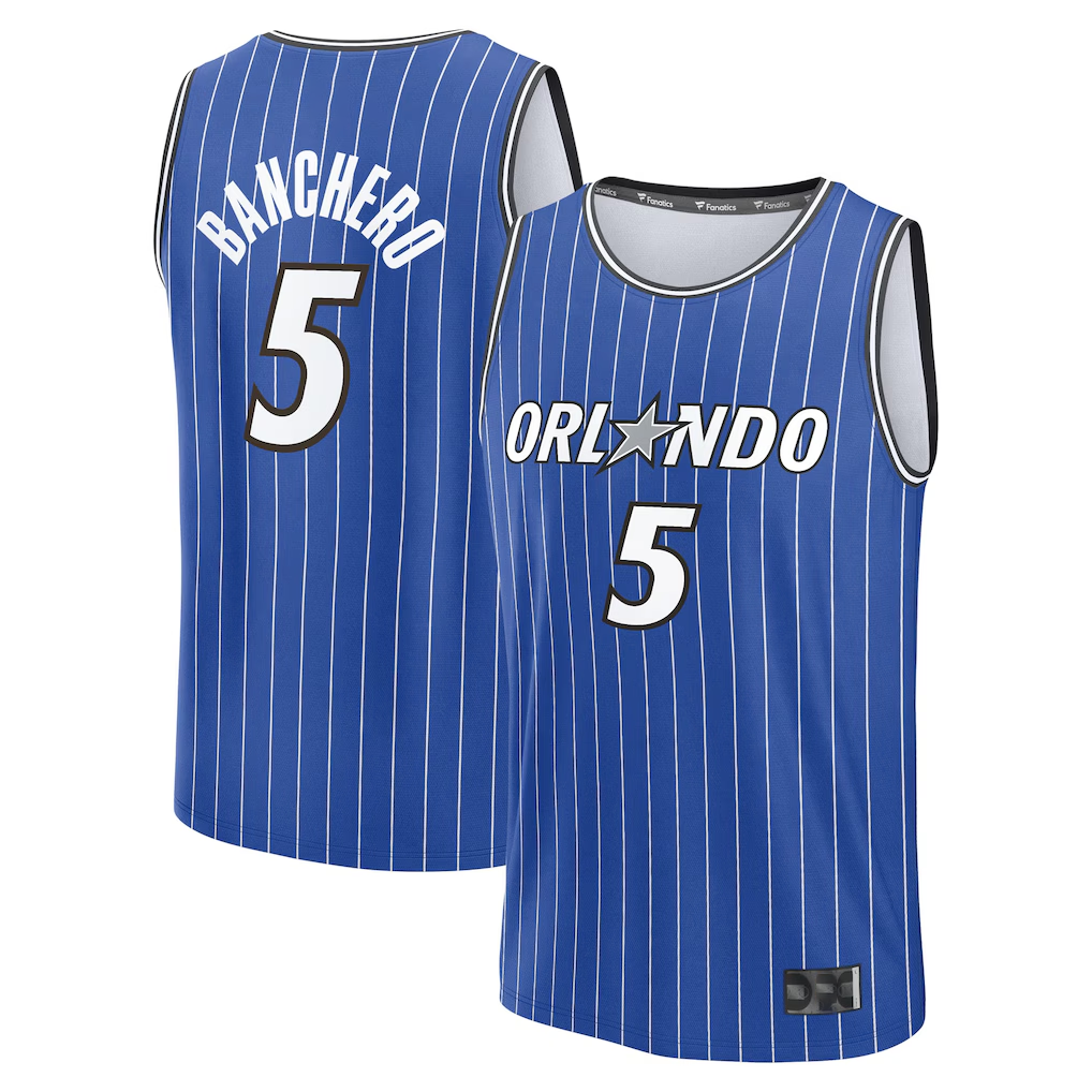 Trusc O.Magic #5 Paolo Banchero  Blue Fast Break Replica Player Jerseys - Icon Edition
