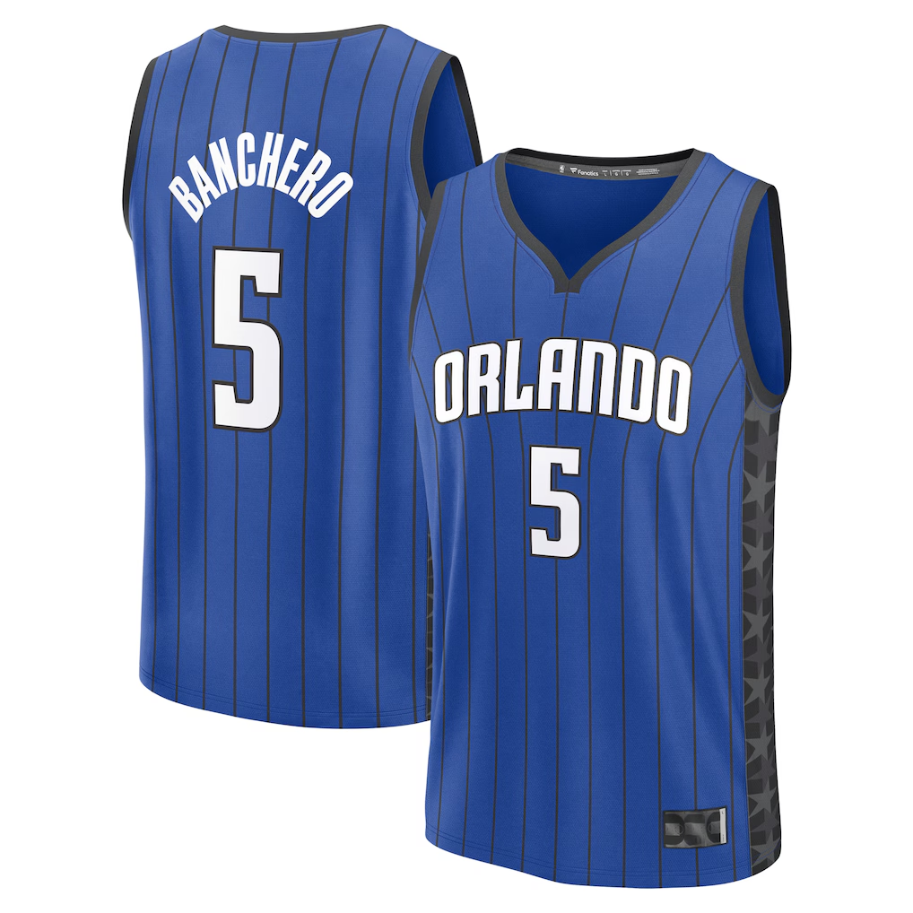 Trusc O.Magic #5 Paolo Banchero  Blue Fast Break Replica Player Jerseys - Statement Edition