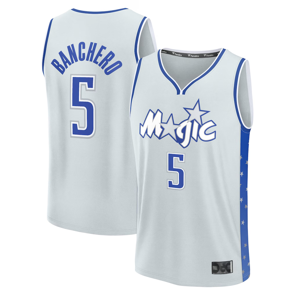 Trusc O.Magic #5 Paolo Banchero  Silver 2025-26 City Edition Fast Break Jerseys