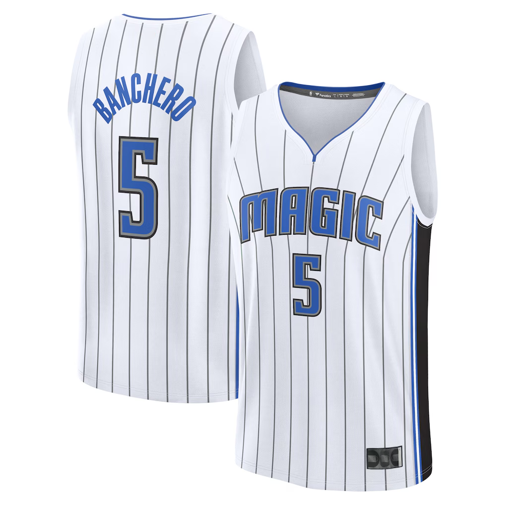 Trusc O.Magic #5 Paolo Banchero  White Fast Break Replica Player Jerseys - Association Edition