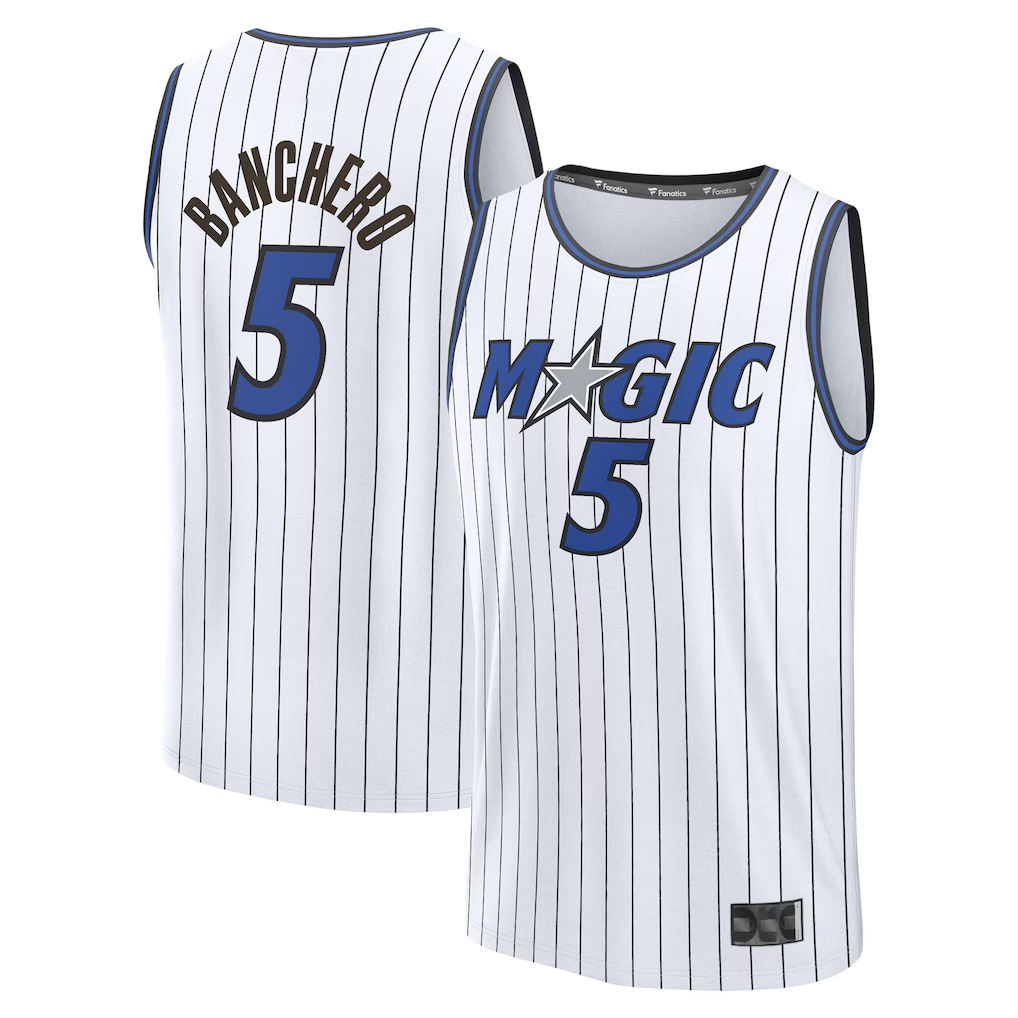 Trusc O.Magic #5 Paolo Banchero  White Fast Break Replica Player Jerseys - Association Edition