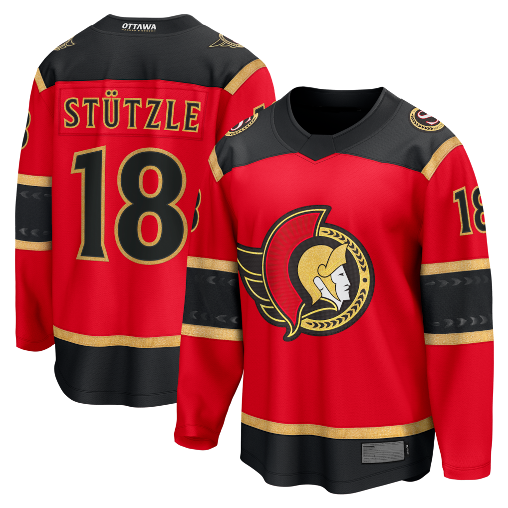 Trusc O.Senators #18 Tim Stutzle Red Alternate Breakaway Jerseys
