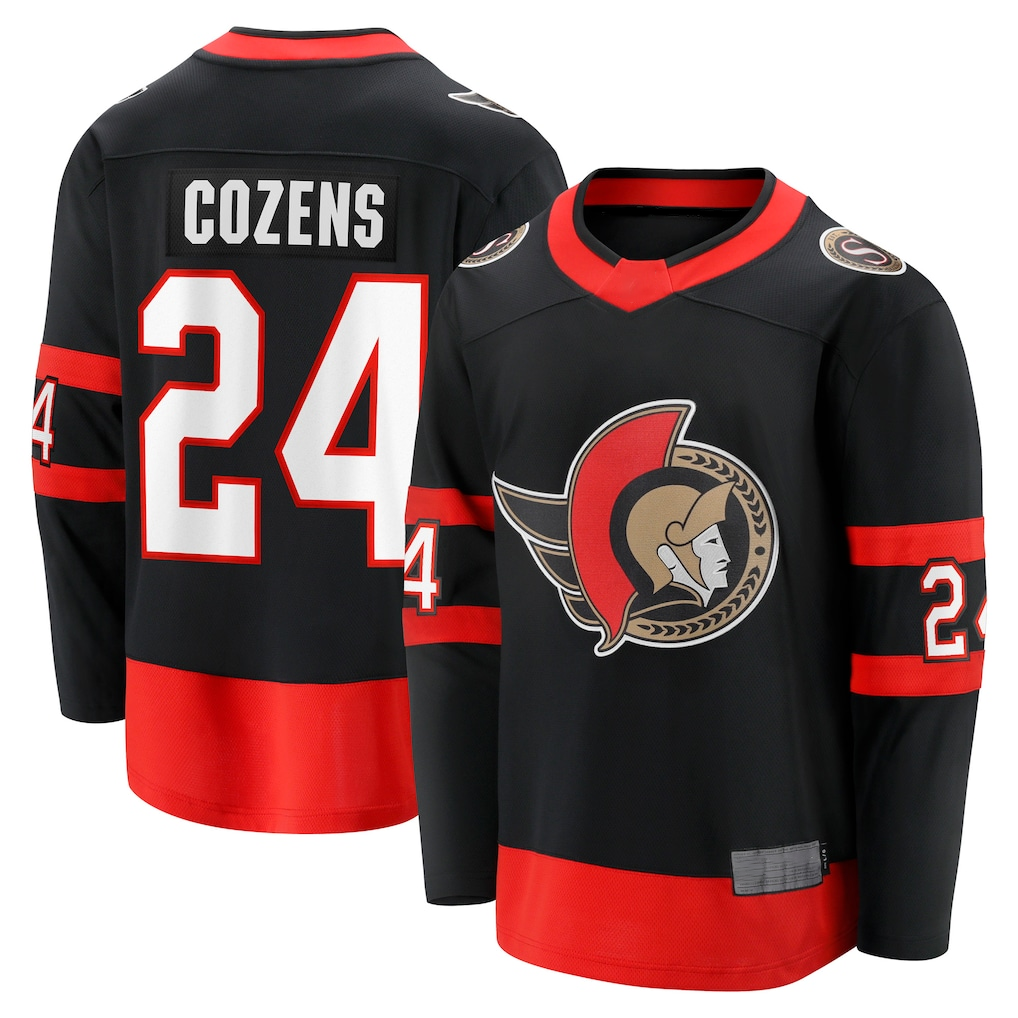 Trusc O.Senators #24 Dylan Cozens Black Home Breakaway Jerseys