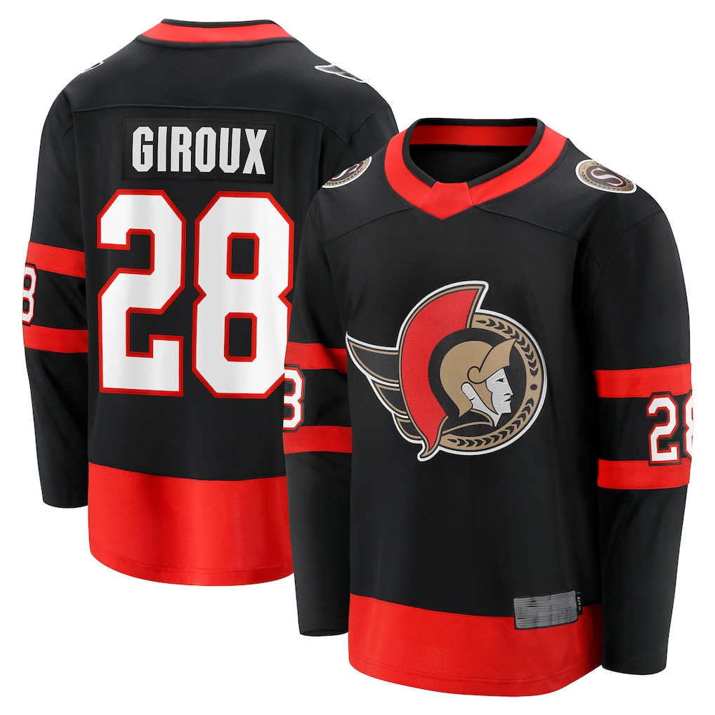 Trusc O.Senators #28 Claude Giroux Black Home Breakaway Player Jerseys