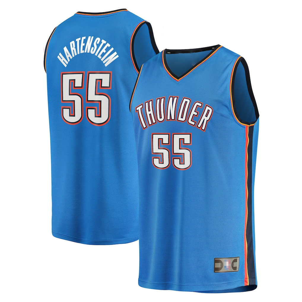 Trusc OC.Thunder #55 Isaiah Hartenstein Blue Fast Break Replica Player Stitched Jerseys - Icon Edition