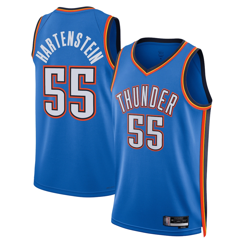 Trusc OC.Thunder #55 Isaiah Hartenstein Blue Swingman Player Stitched Jerseys - Icon Edition