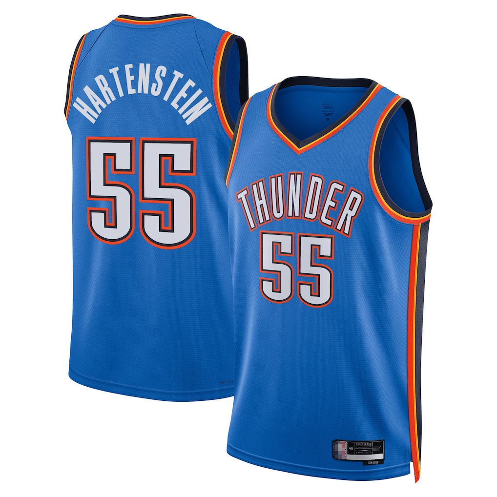 Trusc OC.Thunder #55 Isaiah Hartenstein Blue Swingman Stitched Jerseys - Icon Edition