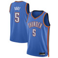 Trusc OC.Thunder #5 Luguentz Dort Blue Swingman Player Stitched Jerseys - Icon Edition