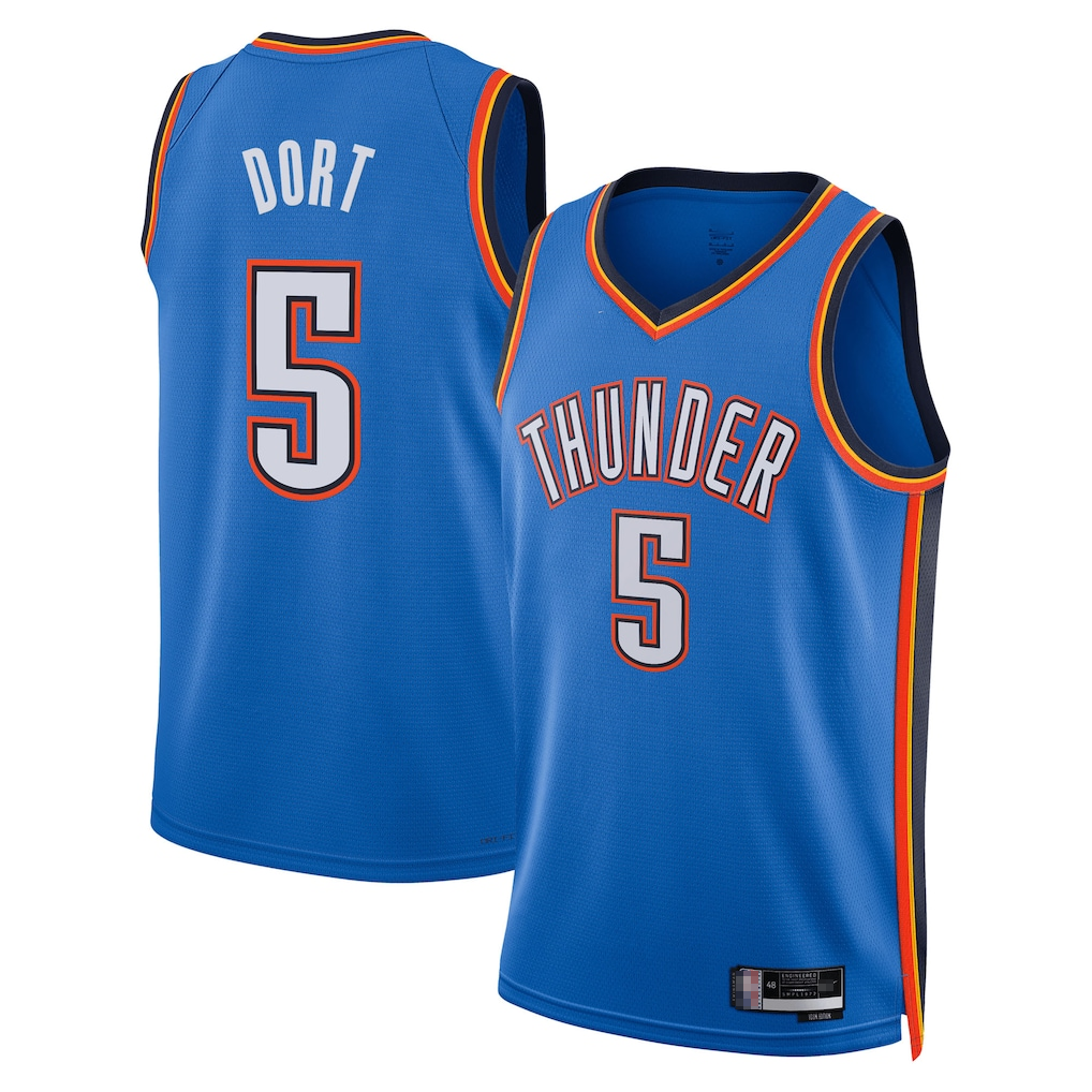 Trusc OC.Thunder #5 Luguentz Dort Blue Swingman Stitched Jerseys - Icon Edition