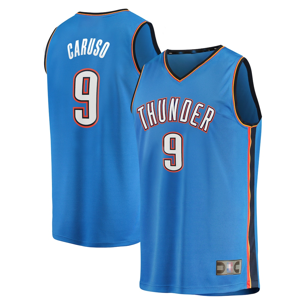 Trusc OC.Thunder #9 Alex Caruso Blue Fast Break Replica Player Stitched Jerseys - Icon Edition