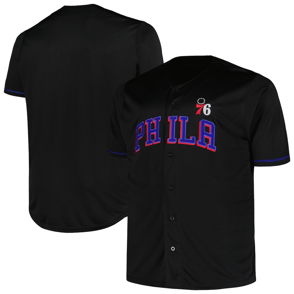 Trusc P.76ers Profile Black Big & Tall Pop Jerseys