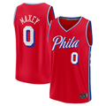 Trusc P.76ers #0 Tyrese Maxey Red Fast Break Replica Player Jerseys - Statement Edition