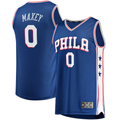 Trusc P.76ers #0 Tyrese Maxey  Royal Fast Break Replica Jerseys - Icon Edition