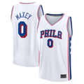 Trusc P.76ers #0 Tyrese Maxey White Fast Break Replica Player Jerseys - Association Edition