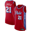 Trusc P.76ers #21 Joel Embiid Jordan Brand Red Authentic Player Jerseys - Statement Edition