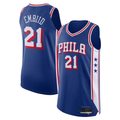 Trusc P.76ers #21 Joel Embiid Royal Authentic Jerseys - Icon Edition
