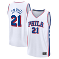 Trusc P.76ers #21 Joel Embiid White Fast Break Replica Player Jerseys - Association Edition