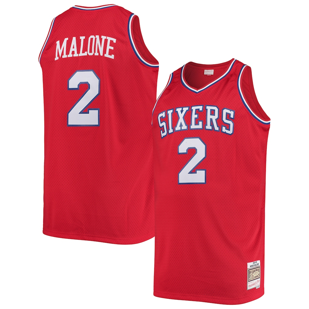 Trusc P.76ers #2 Moses Malone Mitchell & Ness Red 1982-83 Big & Tall Hardwood Classics Swingman Jerseys