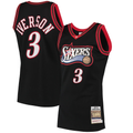 Trusc P.76ers #3 Allen Iverson Mitchell & Ness Black 1997-98 Hardwood Classics Authentic Jerseys