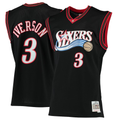 Trusc P.76ers #3 Allen Iverson Mitchell & Ness Black 2000-01 Hardwood Classics Swingman Jerseys