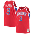 Trusc P.76ers #3 Allen Iverson Mitchell & Ness Red 1996-97 Big & Tall Hardwood Classics Swingman Jerseys