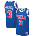 Trusc P.76ers #3 Allen Iverson Mitchell & Ness Royal 199697 Hardwood Classics Swingman Jerseys