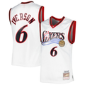 Trusc P.76ers #6 Allen Iverson Mitchell & Ness White 2002-03 Hardwood Classics Swingman Jerseys