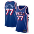 Trusc P.76ers #77 V. J. Edgecombe Royal 2025 Draft First Round Pick Swingman Jerseys - Icon Edition