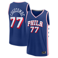 Trusc P.76ers #77 VJ Edgecombe  Royal Fast Break Jerseys - Icon Edition