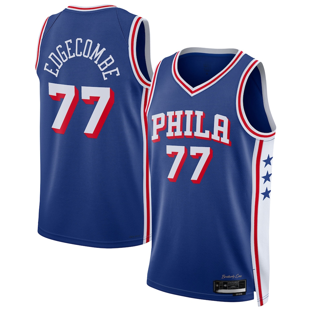 Trusc P.76ers #77 VJ Edgecombe Royal Swingman Jerseys - Icon Edition