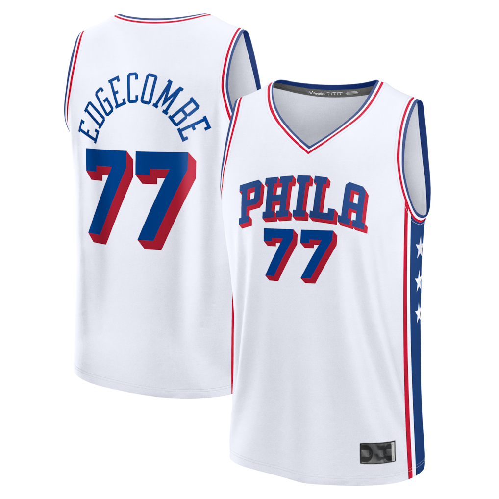 Trusc P.76ers #77 VJ Edgecombe  White Fast Break Replica Player Jerseys - Association Edition
