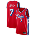 Trusc P.76ers #7 Jaylen Brown Red Swingman Jerseys - Statement Edition