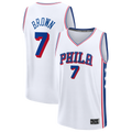 Trusc P.76ers #7 Jaylen Brown White Fast Break Jerseys - Association Edition