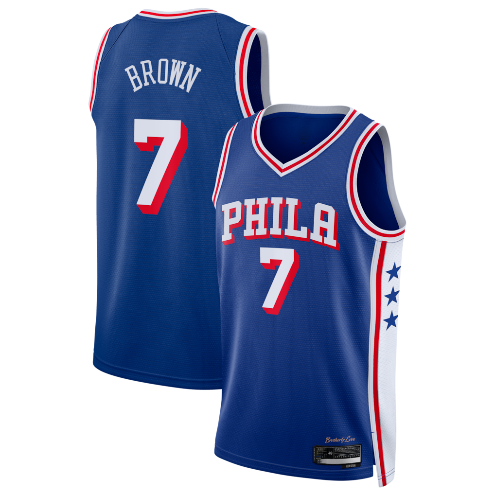 Trusc P.76ers #7 Royal Swingman Jerseys - Icon Edition