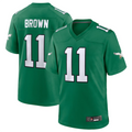 Trusc P.Eagles #11 A.J. Brown Green Alternate Game Player Stitched American Stitched Jerseys