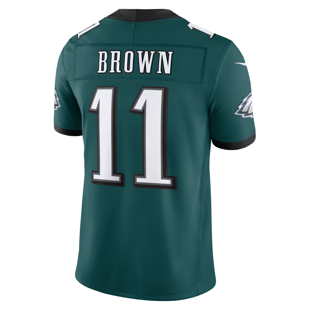 Trusc P.Eagles #11 A.J. Brown Midnight Green Team Vapor F.U.S.E. Stitched Limited Jerseys