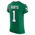 Trusc P.Eagles #1 Jalen Hurts Kelly Green Alternate Vapor F.U.S.E. Elite Stitched Jerseys