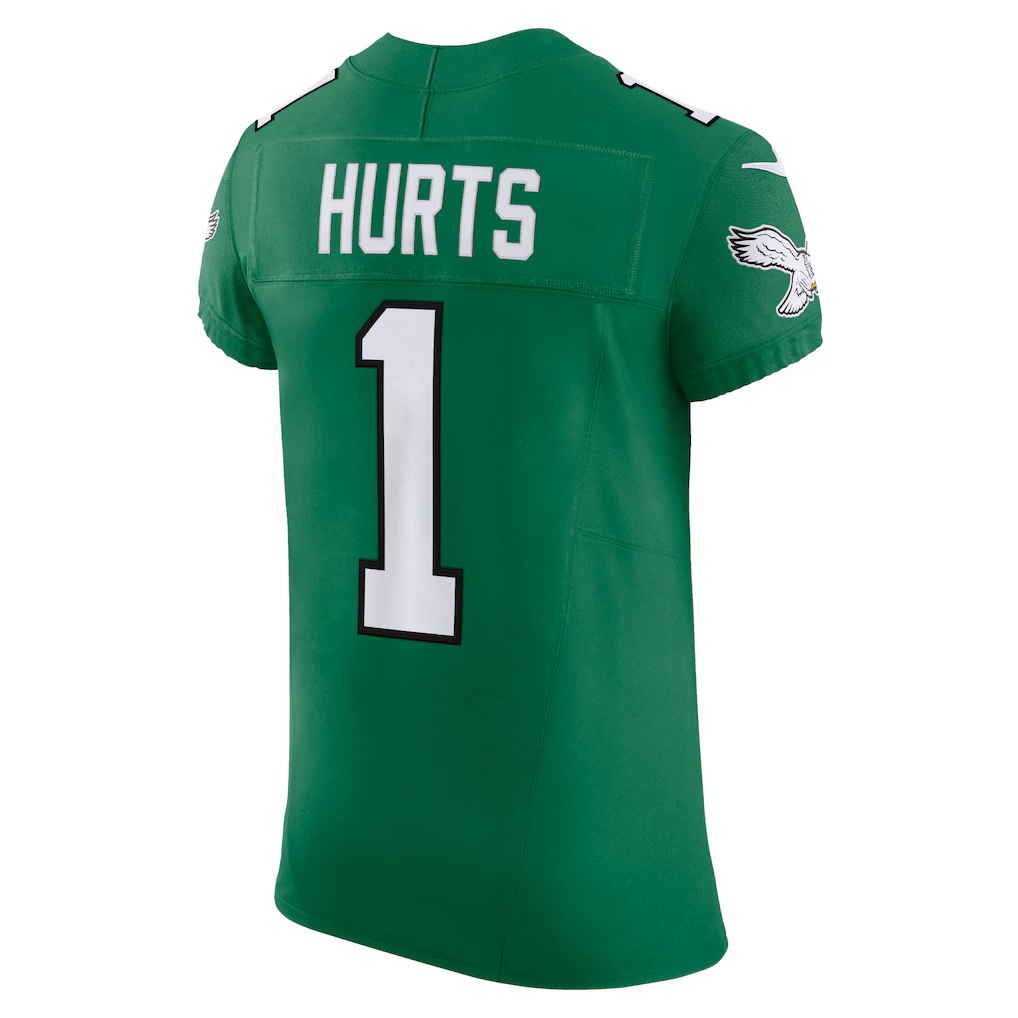 Trusc P.Eagles #1 Jalen Hurts Kelly Green Alternate Vapor F.U.S.E. Elite Stitched Jerseys