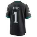 Trusc P.Eagles #1 Jalen Hurts Player Black Home Game Stitched Jerseys