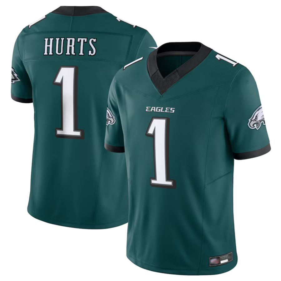 Trusc P.Eagles #1 Jalen Hurts Player Midnight Green Vapor F.U.S.E. Limited Stitched Jerseys