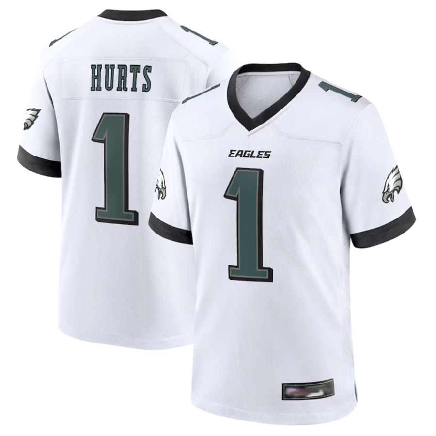 Trusc P.Eagles #1 Jalen Hurts Player White Game Stitched Jerseys