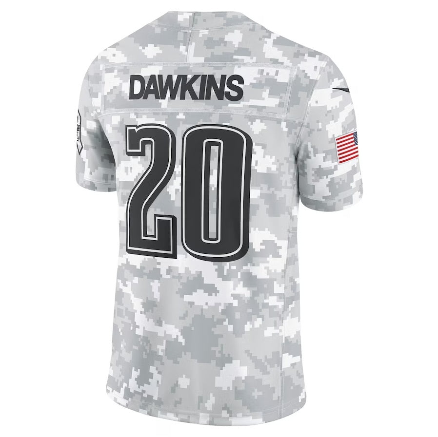 Trusc P.Eagles #20 Brian Dawkins Arctic Camo 2024 Salute to Service Retired Player Limited Stitched Jerseys