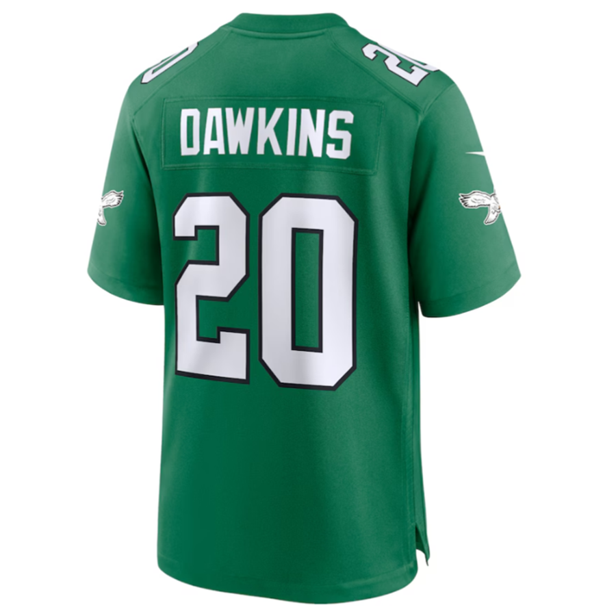 Trusc P.Eagles #20 Brian Dawkins Green Alternate Retired Player Game Jersey Stitched American Stitched Jersey