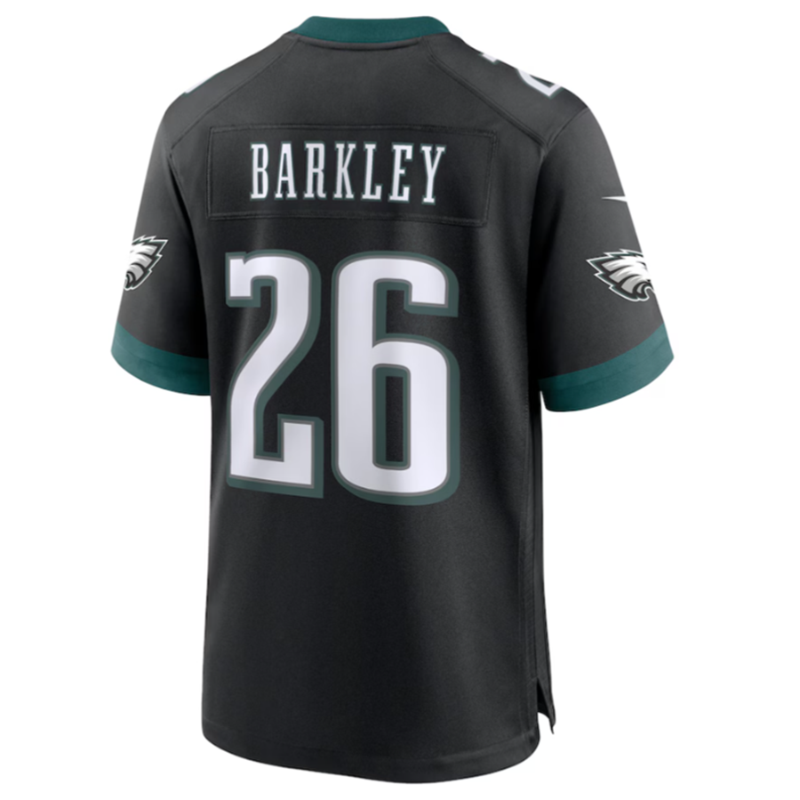 Trusc P.Eagles #26 Saquon Barkley Black Alternate Game Jersey Stitched American Stitched Jersey