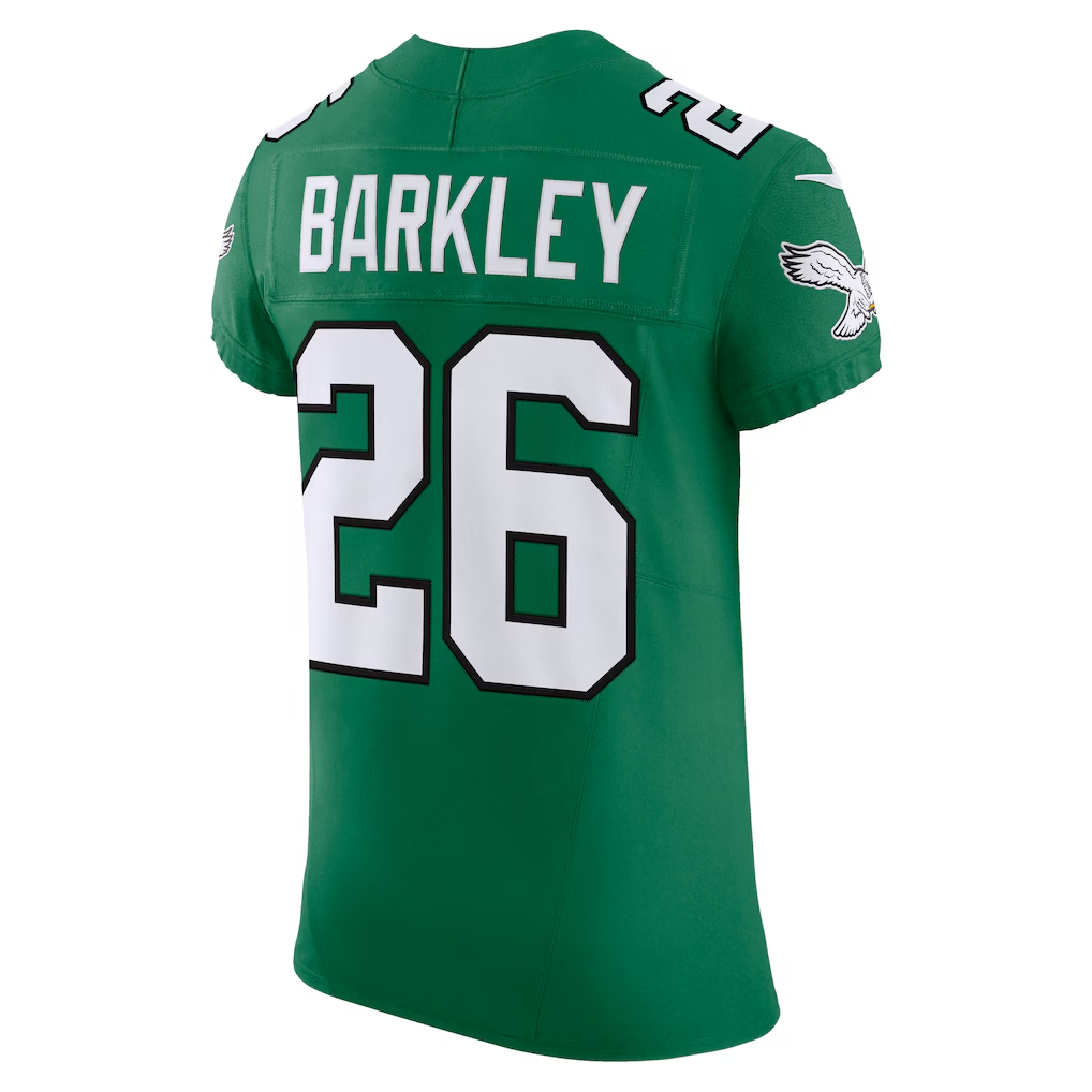 Trusc P.Eagles #26 Saquon Barkley Kelly Green Alternate Vapor F.U.S.E. Elite Stitched Jerseys