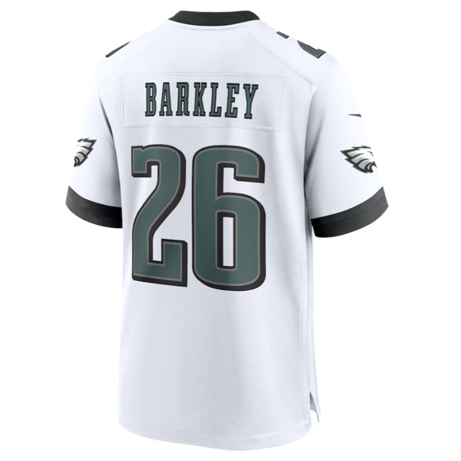 Trusc P.Eagles #26 Saquon Barkley Midnight White Game Player Jersey Stitched American Stitched Jersey