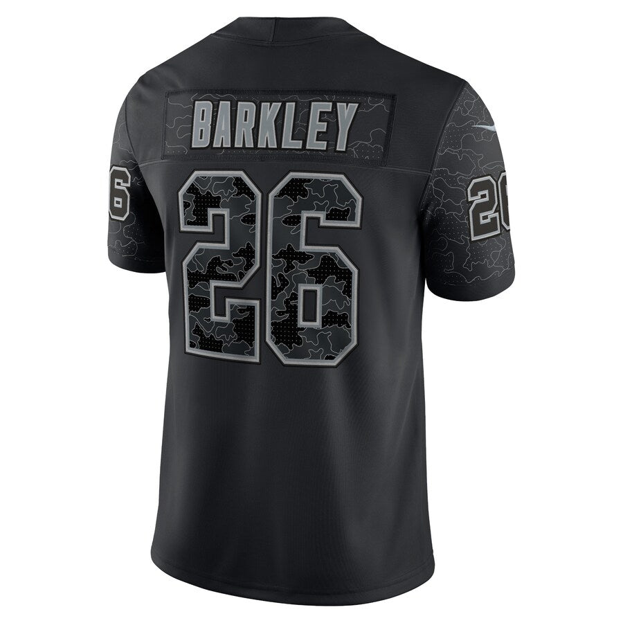 Trusc P.Eagles #26 Saquon Barkley Player Black REFLECTIVE Limited Stitched Jerseys