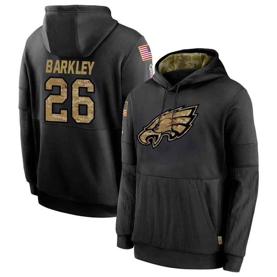 Trusc P.Eagles #26 Saquon Barkley Player Black Salute To Service Stitched Jerseys