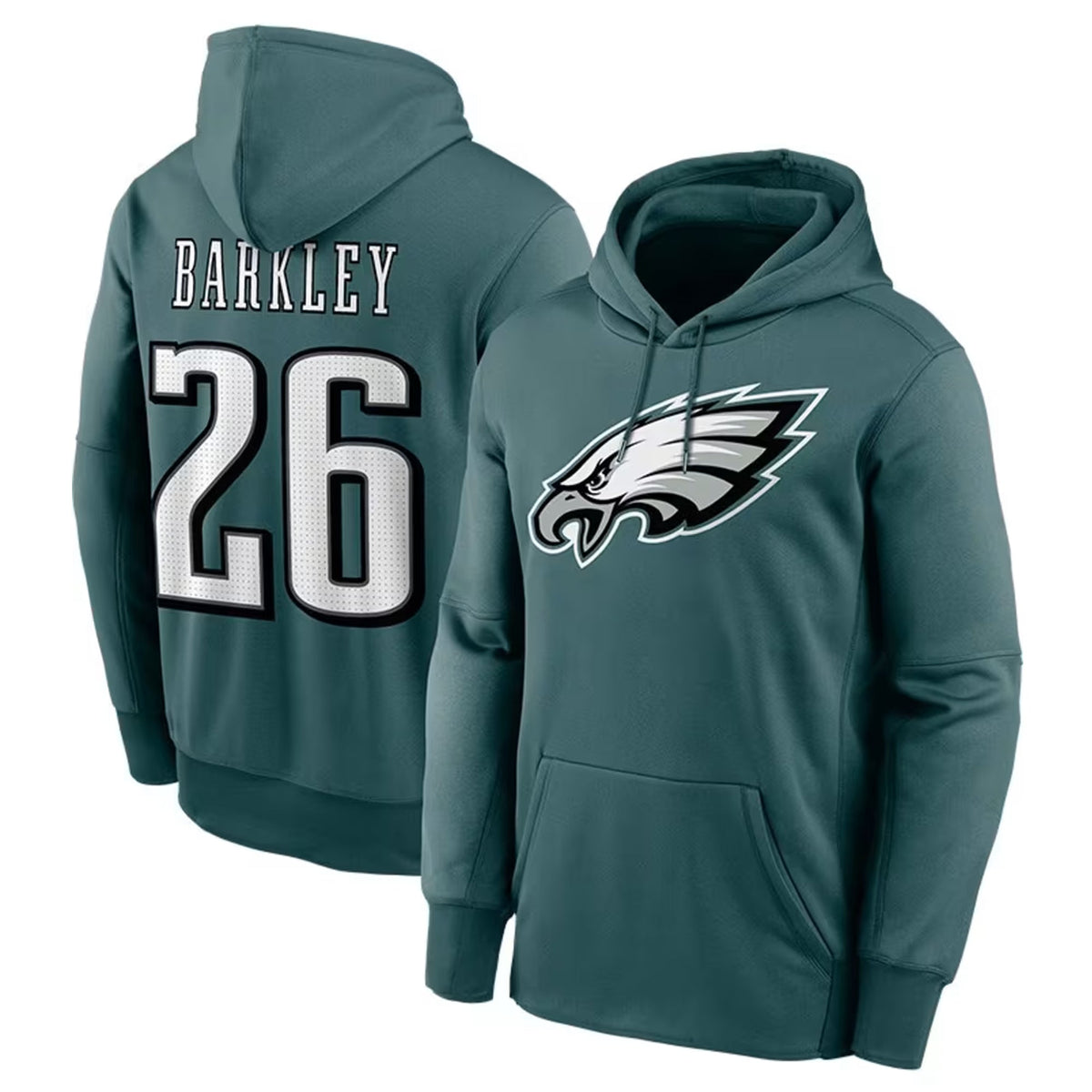 Trusc P.Eagles #26 Saquon Barkley Player Green Pullover Hoodie Stitched Jerseys
